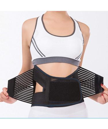 Breathable lords support belt for men and women self-warming warm waist protection four-season steel plate hip belt waist/abdominal support (blue blue XL