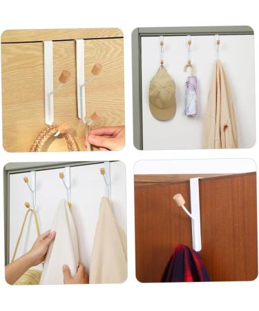 ABOOFAN 2pcs No Punching Door Hook Heavy Duty Clothes Rack Coat Hanging Holder Over Door Organizer Rack Bags - Buy Online on GoSupps.com