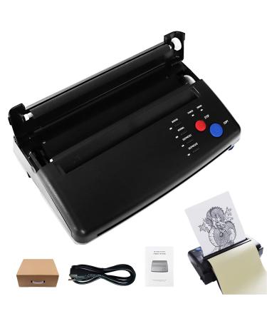 LafingKiz Tattoo Stencil Printer Tattoo Transfer Machine Tattoo Printer Tattoo Transfer Stencil Machine Thermal template printer copier Tattoo Kit Tattoo Supplies(Black)