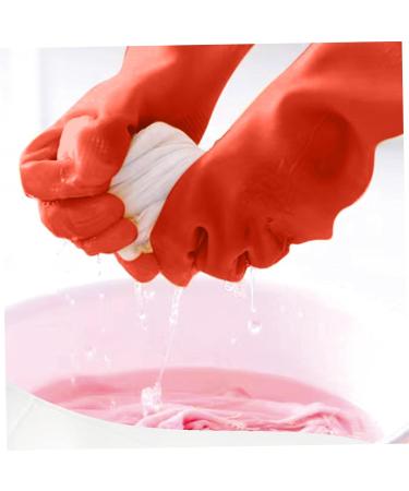 Washing Up Gloves 3 Pair 15in Elbow Length Non-Slip Latex Cleaning Gloves Skin-Friendly Elastic Protective Gloves for Cleaning Home Kitchen Bathroom Car (Fashion) - Buy Online on GoSupps.com