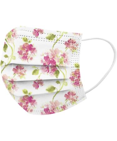 Goddess Accent 50PCS Disposable Face_Mask Tie Dye Floral Cute Cartoon Printed Face Protection Face Covering for Adults Women - Buy Online on GoSupps.com
