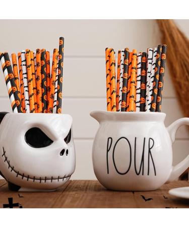 Halloween 100 Pieces of Halloween Paper Straws Biodegradable Drinking Two Tone Striped Dot Straw Mix for Wedding Supplies and Party Favors (Color : E) - Buy Online on GoSupps.com