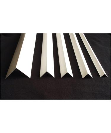 White PVC Corner 90 Degree Angle Trim Wall Guard - 25mm x 25mm x 1M - TMW Profiles - Buy Online on GoSupps.com