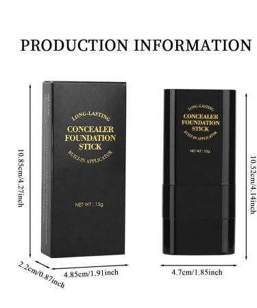 Foundation stick foundation makeup stick | 15g moisturizing foundation for women concealer moisturizing cream for women and men double-ended - Buy Online on GoSupps.com
