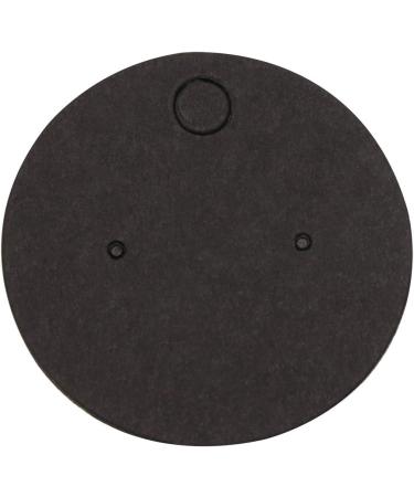 Shapenty 4cm Small Round Kraft Paper Earring Display Cards | Pack of 50 | Black Jewelry Price Label Tags - Buy Online on GoSupps.com