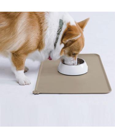 Buy Audwud Silicone Waterproof Pet Feeding Mat Anti-Slip Dog & Cat Bowl Mat 53x38 cm in Adobe Brown - International Shipping Available - Buy Online on GoSupps.com