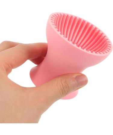 FOMIYES Makeup Brush Cleaner Cup Silicone Makeup Cleaning Brush Scrubber Bowl Cosmetic Brush Cleaning Pad Portable Brush Washing Tool Beauty Sponge Cleaner Pink - Buy Online on GoSupps.com