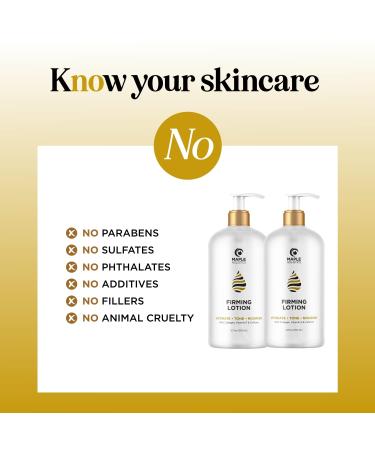 Maple Holistics Skin Firming Body Lotion for Women - Caffeine & Collagen Body Lotion with Hyaluronic Acid for Dry Crepey Loose Skin and Cellulite (2 Pack) Sweet Almond 1 Count (Pack of 2) - Buy Online on GoSupps.com