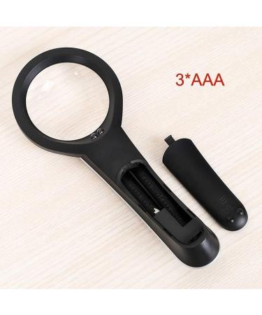 Magnifying Glass 10X 2LED Lights 75MM Super High Clarity Lightweight Handheld Magnifier for Reading Maps Magnifier - Buy Online on GoSupps.com