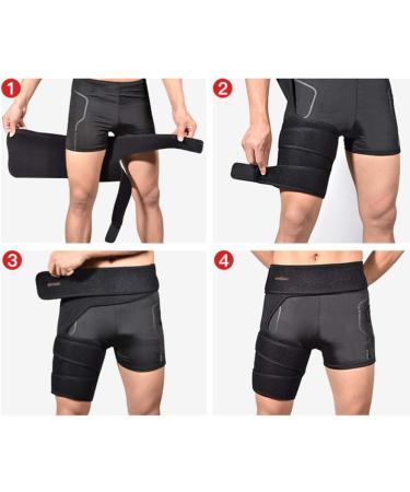 EXCEART Hip Flexor Brace & Groin Wrap - Compression Thigh Sleeve for Men | Pain Relief & Support for Hamstring & Calf - Buy Online on GoSupps.com