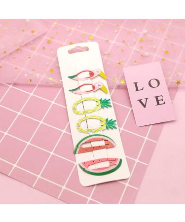 Lurrose 24pcs Cute Metal Hair Snap Clips - Fruit & Animal Cartoon Hairpins for Kids & Girls - Stylish Hair Accessories for Every Occasion - Buy Online on GoSupps.com
