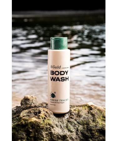 WOULD Fresh Tracks Men's Body Wash (16 oz) - Hydrating Soap for Dry Skin - Moisturizing Cleansing Skincare | Barstool Sports Brand - Woody Oakmoss & Floral Pink Pepper - Buy Online on GoSupps.com