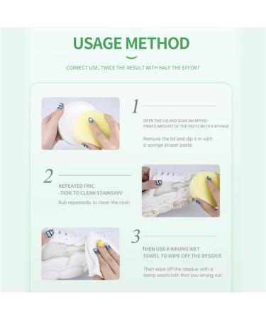 Multi-Functional Cleaning and Stain Removal Cream 2024 New White Shoe Cleaner Water-Free Cleaning Cream with Sponge (1PCS) 40 g (Pack of 3) - Buy Online on GoSupps.com