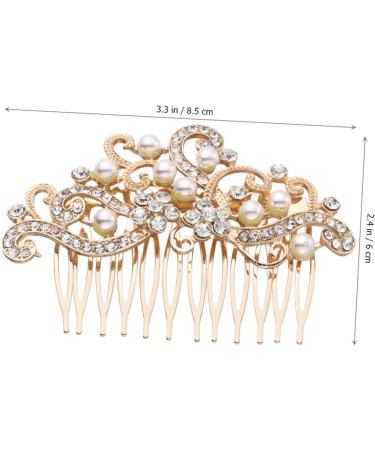 DOITOOL Hair Accessory for Women Bridesmaids Pearl Side Headpiece Hair Pearls Bride Veil Rhinestone Barrettes for Women Womens Headwear for Women Wedding Veils Miss Comb Fashion - Buy Online on GoSupps.com
