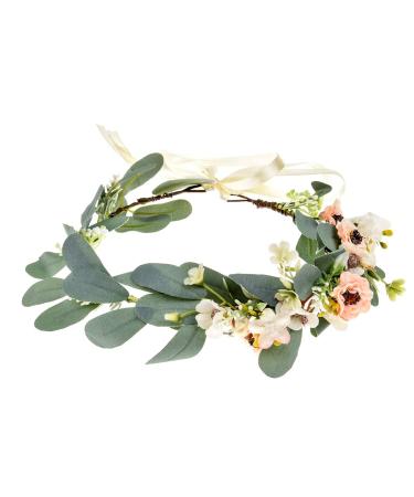 Eralove Christmas Wedding Flower Crown - Boho Bridal Hair Wreath with Babies Breath - Headpiece in Color A - Buy Online on GoSupps.com