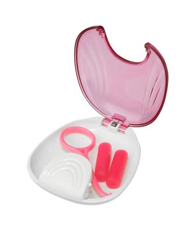 AliensRus-Retainer Case with Tools Aligner Box Orthodontic Retainer Case Denture Box with Aligner Removal Tool and Aligner Chewies for Oral Care (Pink)