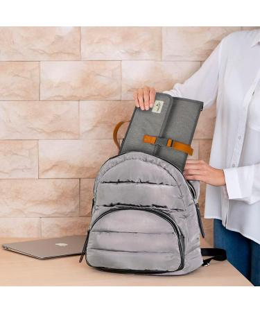 XL Portable Diaper Bag - Waterproof Foldable Baby Bag with 6 Compartments | Perfect Newborn Gift in Gray/Black - Buy Online on GoSupps.com