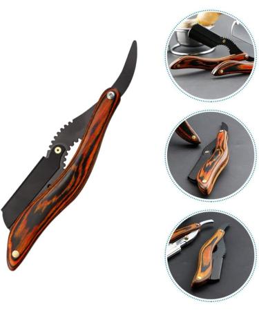 Ficklap Foldable Razor Combo - Black Double Edge Manual Beard Cutter with Wooden Handle | International Shipping Available - Buy Online on GoSupps.com