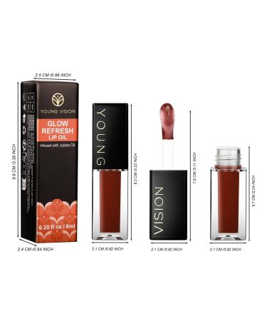 YOUNG VISION Lip Glow Oil - Moisturizing Lip Gloss with Jojoba Seed Oil for Plump Lips - Shop Internationally - Buy Online on GoSupps.com