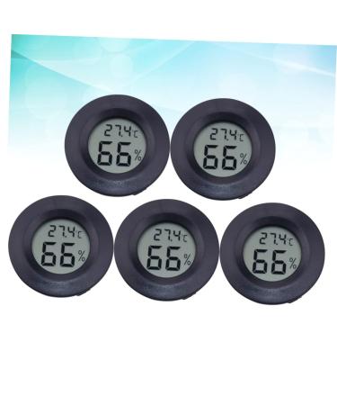 IPLUSMILE 5ST CELSIUS Repticip Terrarium Accessories | Round Moisture & Temperature Display | Glass Minitians for Reptiles | 4.5x1.5cm Black - Buy Online on GoSupps.com