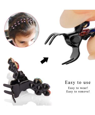 Jaciya 65pcs Small Claw Hair Clip Set for Women - Colorful Mini Hair Accessories with Rhinestone Metal Clamps - Buy Online on GoSupps.com