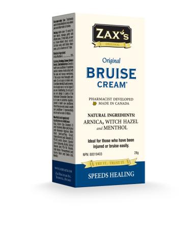 Zax's Original Bruise Cream - Arnica Cream for Bruising and Swelling - Mix of Arnica Montana & Witch Hazel for Rapid Bruise Remedy - Naturally Diminishes Discoloration & Soothes Soreness (28 Grams)