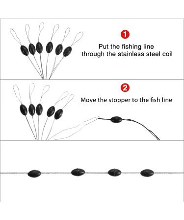 Outus 1200 Fishing Rubber Bobber Beads Stopper 6-in-1 Black Float Sinker Stops - Medium Oval Shape - Buy Online on GoSupps.com