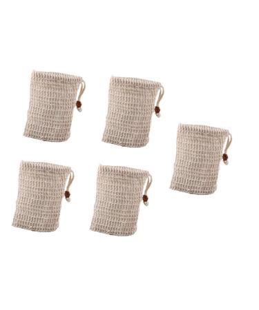 Beaupretty Beaupretty 5 Pieces Sisal Saver Mesh Pouch For Foaming Saver Exfoliator Sachet