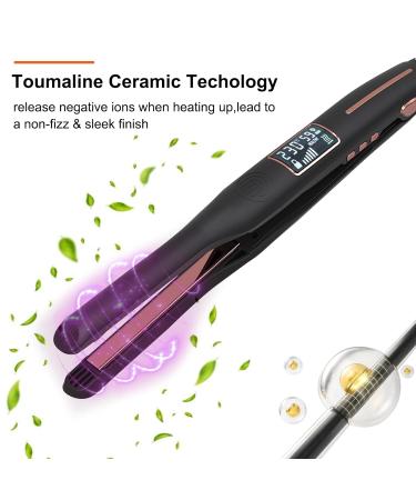 Mini Hair Straightener - Professional Smoothing Iron for Short Hair Beards & Ponytails Fast Heating 15s 80-230 C LCD Display Compact Styling Tool - Buy Online on GoSupps.com