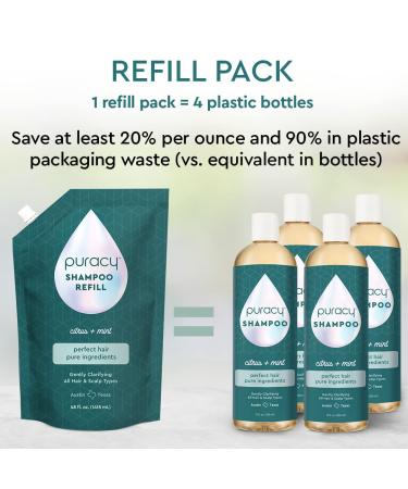 Puracy Shampoo & Conditioner Set - Rosemary Oil for Hair Growth & Thickness - 20+ SuperPlant Ingredients - Perfect for Fine, Medium, or Color-Treated Hair - Buy Online on GoSupps.com