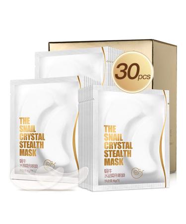 Sonew 30 pairs of eye pads snails Essence dark circles pads for swollen eyes dark circles eyes pockets moisture cream anti-folds full of collagen hyaluronic acid