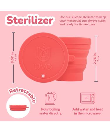 UVA 2 Reusable Menstrual Cup Kit - Size A for Moderate Flow | Durable Leak-Proof Silicone | Includes Sterilizer & Travel Bag | Eco-Friendly Period Solution - Buy Online on GoSupps.com