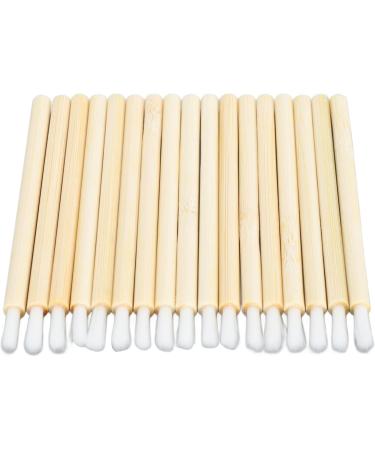 Bamboo Handle Lip Brush Portable Lipstick Applicator 100pcs Nylon Fiber Lip Brush - Buy Online on GoSupps.com