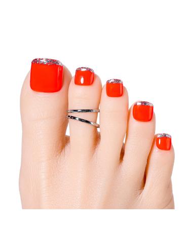 AIMeili 550 Pieces Clear Transparent False Toe Nails - Full Cover Artificial Toenail Tips with Storage Box - Buy Online on GoSupps.com