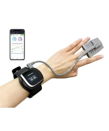 Consumption of pulseximeters for monitoring the sleep pulse oximeter with Bluetooth for measuring Spo2 and PR with free iOS and Android app