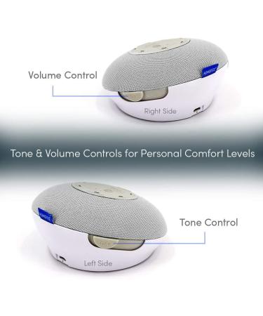 Homedics Deep Sleep Mini Portable Sound Machine - 5 Soothing Sounds, 3 Sleep Therapy Programs - Rechargeable for Home, Office, Nursery - Gray - Buy Online on GoSupps.com