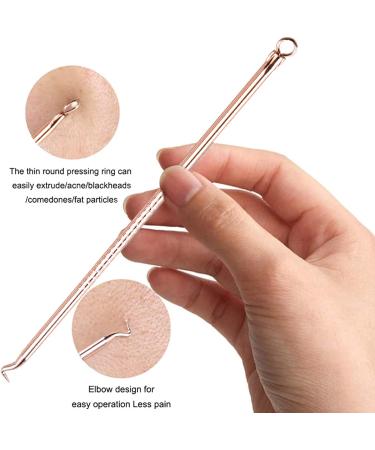 Blackhead Remover Pimple Popper Tool Kit - Professional Acne Extractor Set for Face & Nose - Blemish Whitehead Extraction Tools in Rose Gold Case - Buy Online on GoSupps.com