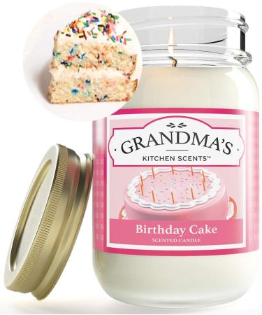 Birthday Cake Scented Candle for Home | Non Toxic Long Lasting Soy Candles | Delicious Scent | One Pint Mason Jar | Hand Made in The USA by Stillwater Bath and Body Birthday Cake 1 Pint