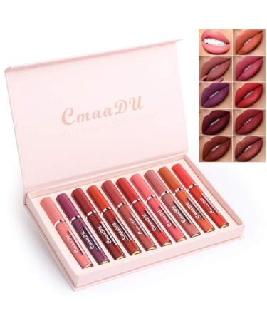 Matte Lip Gloss Set | Long-Lasting Non-Stick Lipsticks | Perfect Holiday Makeup & Christmas Gift - Buy Online on GoSupps.com