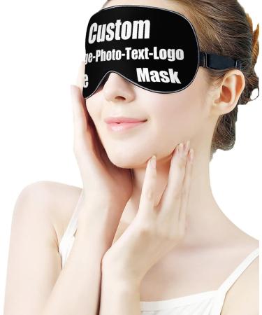Personalized Funny Sleep Mask | Custom Design for Men, Women, and Kids | Soft Nighttime Sleeping Mask in Black - Buy Online on GoSupps.com