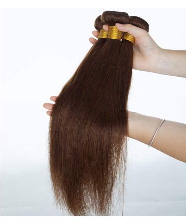 SEGO Brazilian Human Hair Bundles - Straight Virgin Weave 100% Real Hair Extensions - Medium Brown 18 - Buy Online on GoSupps.com