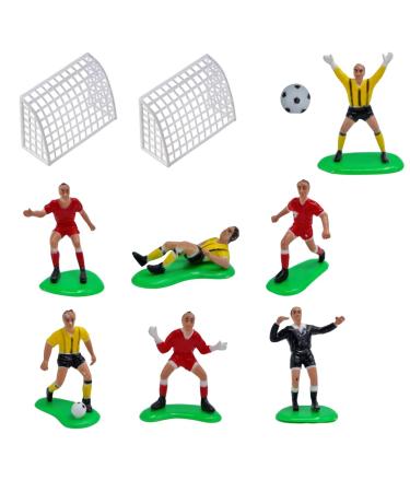 Dekora Football Cake Toppers Birthday Cake Decoration Football and Sport Themed Cake 7 Figures 2 Goals and 1 Ball