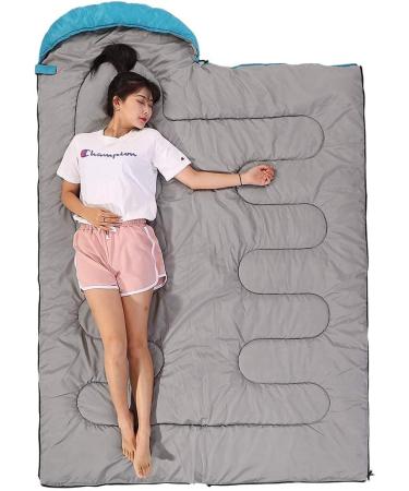 Sleeping Bag 3 Seasons (Summer  Spring  Fall) Warm & Cool Weather - Lightweight Waterproof Indoor & Outdoor Use for Kids  Teens & Adults for Hiking and Camping Blue Single - Buy Online on GoSupps.com