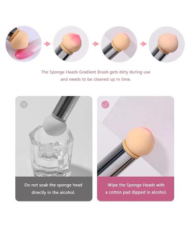 Double Head Ombre Sponge Stick for Nail Art | 4 Replacement Heads & Pigment Brushes | Shop Internationally - Buy Online on GoSupps.com