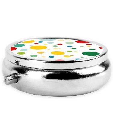 Buy Twister Polka Dots Printed Mini Round Pill Box - 3 Compartment Organizer for Travel Home & Office | Portable Medicine Case - Buy Online on GoSupps.com