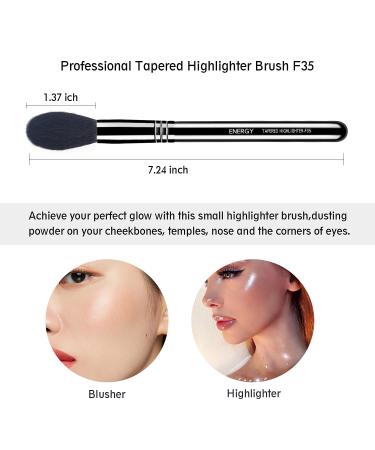 ENERGY Tapered Highlighter Brush F35 - Vegan Makeup Tool for Cheekbone Highlighting, Bronzer, and Blush - Buy Online on GoSupps.com