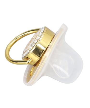 Pacifier with Golden Letters - Exquisite Silicone Baby Pacifier (Letter K) | Safe for Travel & Home - Buy Online on GoSupps.com