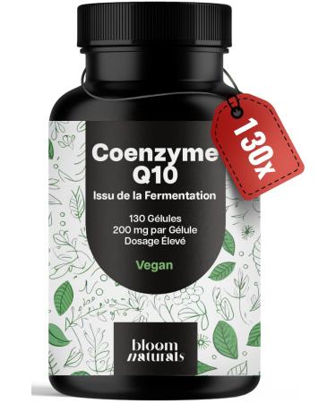 Coenzyme Q10 200mg - 130 G lules - Issu de la Fermentation Vegan - Produit en Allemagne - Coq10 - Test en laboratoire