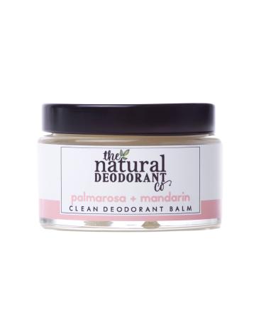 The Natural Deodorant Co Clean Deodorant Balm Palmarosa & Mandarin 55g Aluminium Free Plastic Free All Day Protection