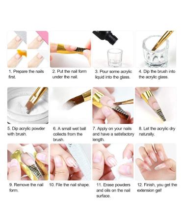 Acrylic Nail Kit - 12 Colors Acrylic Powder & Liquid Complete Nail Art Tools for Beginners - Professional Acrylic Nail Supplies - Buy Online on GoSupps.com